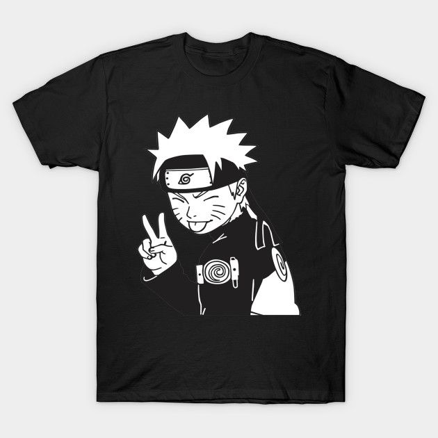  Black and White Naruto Tee
